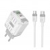 Мережевий Зарядний Пристрій Hoco C136A 1USB-C/1USB PD/QC 45W+Type-C to Type-C