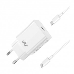 Мережевий Зарядний Пристрій XO L126 1USB-C PD/QC 20W+Type-C to Lightning Мережевий Зарядний Пристрій XO L126 1USB-C PD/QC 20W+Type-C to Lightning