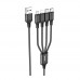 Кабель USB Hoco X76 4-in-1 IP+2Type-C+Micro 2A