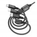 Кабель USB Hoco X76 4-in-1 IP+2Type-C+Micro 2A