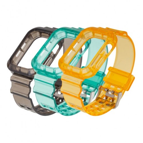 Ремінець для Apple Watch Band Color Transparent + Protect Case 40/41 mm