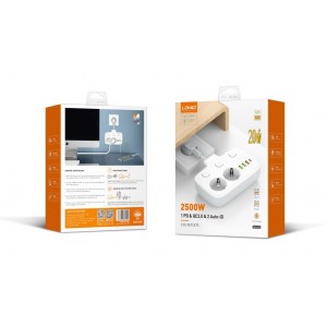 Мережевий Подовжувач LDNIO SE2435 3USB/1USB-C/2-Sockets PD20W