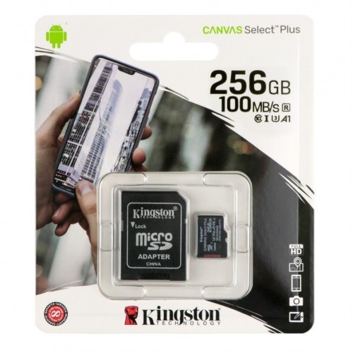 Карта Пам'яті Kingston Canvas Select Plus microSDXC (UHS-1) 256gb 10 Class & Adapter
