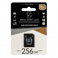 Карта Пам'яті  T&G MicroSDXC 256gb UHS-3 10 Class & Adapter