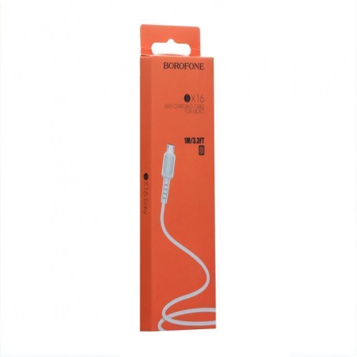 Кабель USB Borofone BX16 Micro М'ята упаковка