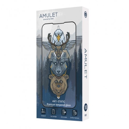 BOX 10 шт Захисне скло AMULET 2.5D HD Antistatic for iPhone 13 Pro Max/14 Plus