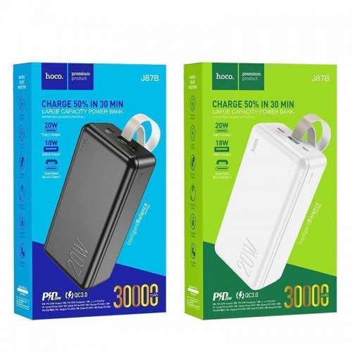 Універсальна Мобільна Батарея Power Bank Hoco J87B Tacker PD20W+QC3.0 30000 mAh