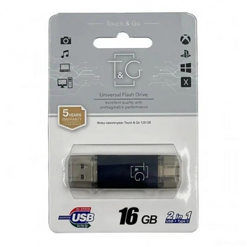 USB Flash Drive 3.0 T&G 16gb USB/Type C 009