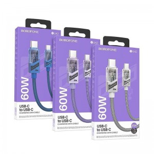 Кабель USB Borofone BU42 Octavia 60W Type-C to Type-C 1.2m
