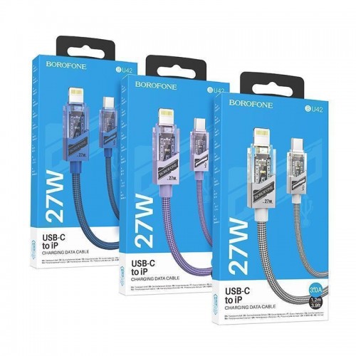 Кабель USB Borofone BU42 Octavia PD27W Type-C to Lightning 1.2m