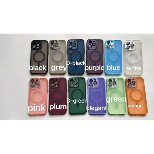 Чохол TPU+PC Magnetic Matte Camera Lens with Magsafe для iPhone 13 М'ята упаковка