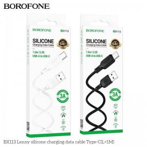 Кабель USB Borofone BX113 Silicone Type-C 3A М'ята упаковка Кабель USB Borofone BX113 Silicone Type-C 3A М'ята упаковка