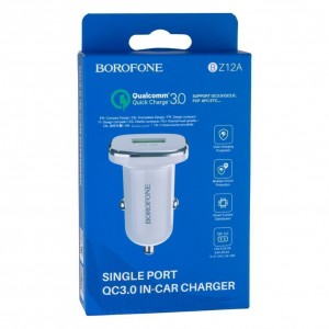 Автомобільний Зарядний Пристрій Borofone BZ12A QC 3.0 Автомобільний Зарядний Пристрій Borofone BZ12A QC 3.0
