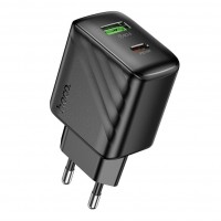 Мережевий Зарядний Пристрій Hoco CS25A 1USB-C/1USB PD/QC 20W