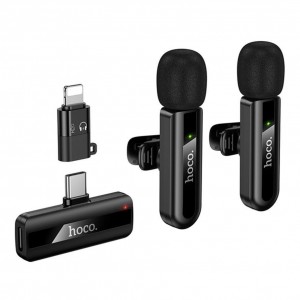 Мікрофон Петличний Бездротовий Hoco L20A Dual-mic iP/Type-C Мікрофон Петличний Бездротовий Hoco L20A Dual-mic iP/Type-C