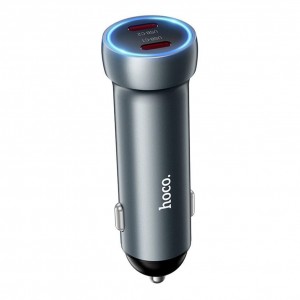 Автомобільний Зарядний Пристрій Hoco Z54B 2USB-C QC/PD30W+30W Total 60W