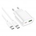 Мережевий Зарядний Пристрій Hoco C109A 1USB-C/1USB PD/QC 20W+Type-C to Type-C