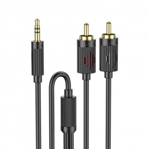 Кабель Aux Hoco UPA28 AUX 3.5 to dual RCA 1.5m Кабель Aux Hoco UPA28 AUX 3.5 to dual RCA 1.5m