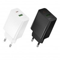 Мережевий Зарядний Пристрій Borofone BAS76A 1USB-C/1USB PD/QC 30W Мережевий Зарядний Пристрій Borofone BAS76A 1USB-C/1USB PD/QC 30W