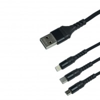 Кабель USB Remax RC-186 3-in-1 2.1A Кабель USB Remax RC-186 3-in-1 2.1A