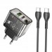 Мережевий Зарядний Пристрій Hoco N34 Dazzling PD20W+QC3.0 Type-C to Type-C Мережевий Зарядний Пристрій Hoco N34 Dazzling PD20W+QC3.0 Type-C to Type-C