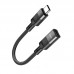 USB Перехідник Hoco U107 Type-C male to iP female adapter 10 cm USB Перехідник Hoco U107 Type-C male to iP female adapter 10 cm