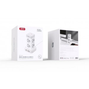 Мережевий Подовжувач XO WL21 Tower Shaped 8AC socket+3USB-A+1USB-C 2m М'ят.упак. Мережевий Подовжувач XO WL21 Tower Shaped 8AC socket+3USB-A+1USB-C 2m М'ят.упак.