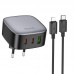 Мережевий Зарядний Пристрій Hoco CS33A 1USB/2USB-C PD/QC 30W+Type-C to Lightning