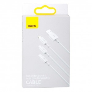 Кабель USB Baseus USB to Micro / Lightning / Type-C 3.5A 1.5m CAMLTYS