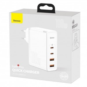 Мережевий Зарядний Пристрій Baseus GaN2 Pro Quick Charger 2C+2U 100W CCGAN2P-L