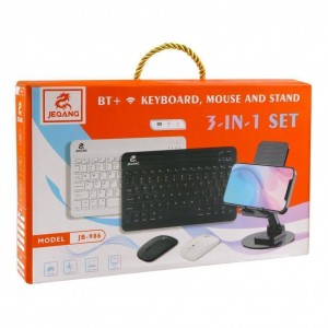 Бездротова Клавіатура і Миша JEQANG JB-986 BT keyboard+mouse+bracket