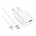 Мережевий Зарядний Пристрій Hoco C109A 1USB-C/1USB PD/QC 20W+Type-C to Lightning