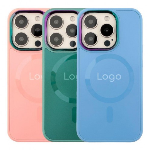 Чохол AG-Glass Chrome Camera with Magsafe для iPhone 15 Pro