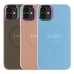 Чохол AG-Glass Chrome Camera with Magsafe для iPhone 11