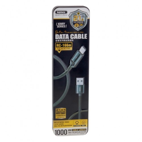Кабель USB Remax RC-166m Micro М'ята упаковка