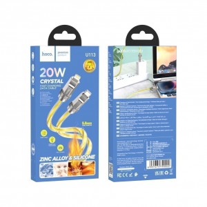 Кабель USB Hoco U113 Solid PD20W Silicone Type-C to Lightning М'ята упаковка Кабель USB Hoco U113 Solid PD20W Silicone Type-C to Lightning М'ята упаковка