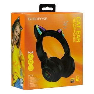 Бездротова  Стерео Гарнітура Borofone BO18 Cat Ear  М'ята упаковка