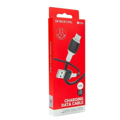 Кабель USB Borofone BX84 Micro 2.4A М'ята упаковка