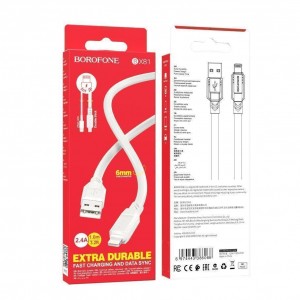 Кабель USB Borofone BX81 Lightning М'ята упаковка Кабель USB Borofone BX81 Lightning М'ята упаковка