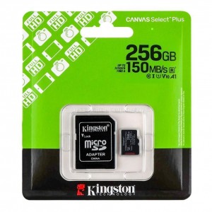 Карта Пам'яті Kingston Canvas Select Plus Gen3 microSDXC (UHS-1) 256gb 10 Class & Adapter