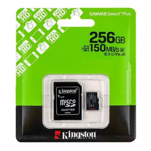 Карта Пам'яті Kingston Canvas Select Plus Gen3 microSDXC (UHS-1) 256gb 10 Class & Adapter