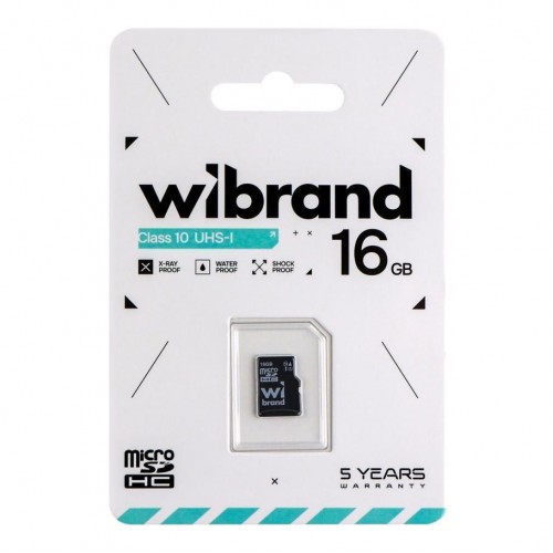 Карта Пам'яті Wibrand MicroSDHC 16gb UHS-1 10 Class