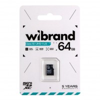 Карта Пам'яті Wibrand MicroSDHC 64gb UHS-1 U3 10 Class