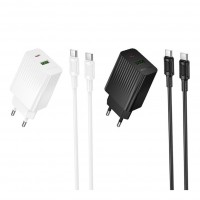 Мережевий Зарядний Пристрій Borofone BAS76A 1USB-C/1USB PD/QC 30W+Type-C to Type-C М'ята упаковка