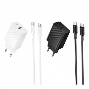 Мережевий Зарядний Пристрій Borofone BAS76A 1USB-C/1USB PD/QC 30W+Type-C to Type-C М'ята упаковка Мережевий Зарядний Пристрій Borofone BAS76A 1USB-C/1USB PD/QC 30W+Type-C to Type-C М'ята упаковка