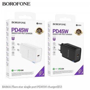 Мережевий Зарядний Пристрій Borofone BA86A 1USB-C PD/QC 45W М'ята упаковка