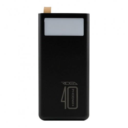 Універсальна Мобільна Батарея Power Bank Ridea RP-D40L+ Phoenix40+ PD/QC 3.0 20W digital display + lamp 40000 mAh