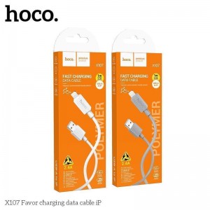 Кабель USB Hoco X107 Lightning 2.4A М'ята упаковка