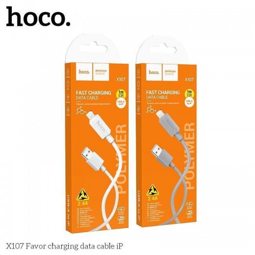 Кабель USB Hoco X107 Lightning 2.4A М'ята упаковка