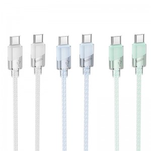 Кабель USB Hoco U132 60W Type-C to Type-C 1.2m М'ята упаковка